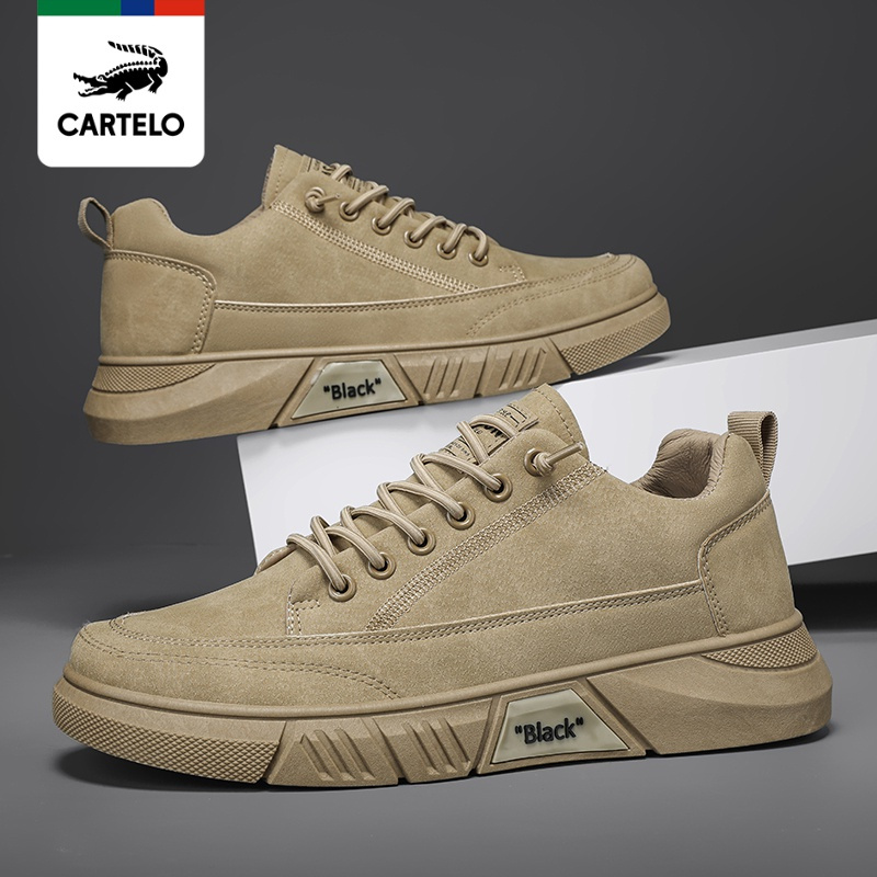 线下专柜同款卡帝乐鳄鱼cartelo新款舒适男士休闲鞋板鞋休闲皮鞋男鞋