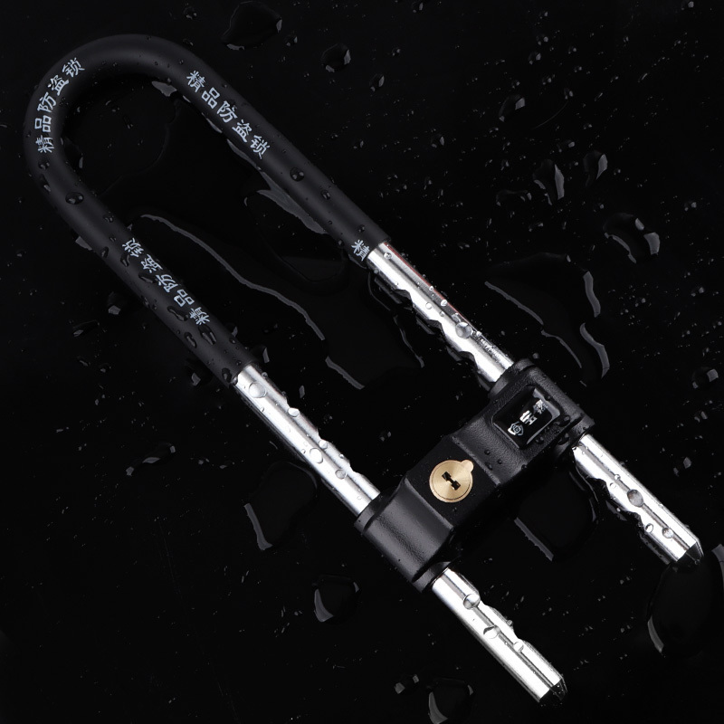 爱邦达(adpopo)宝镖玻璃门锁双门u型锁商铺门插锁防盗锁具双开加长u形