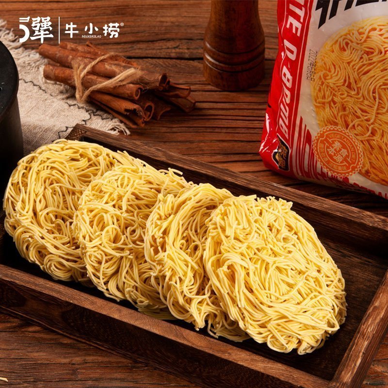 5犟|牛小捞非油炸面饼蒸煮面批发10碗装