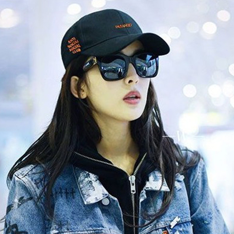 明星潮人帽子女夏天韩版太阳软顶棒球帽遮阳防晒鸭舌帽百搭太阳帽