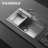 悍高厨房水槽BL1.0 pro系列952400F台下盘.原色纳米石纹板.304材质.770*480*240mm