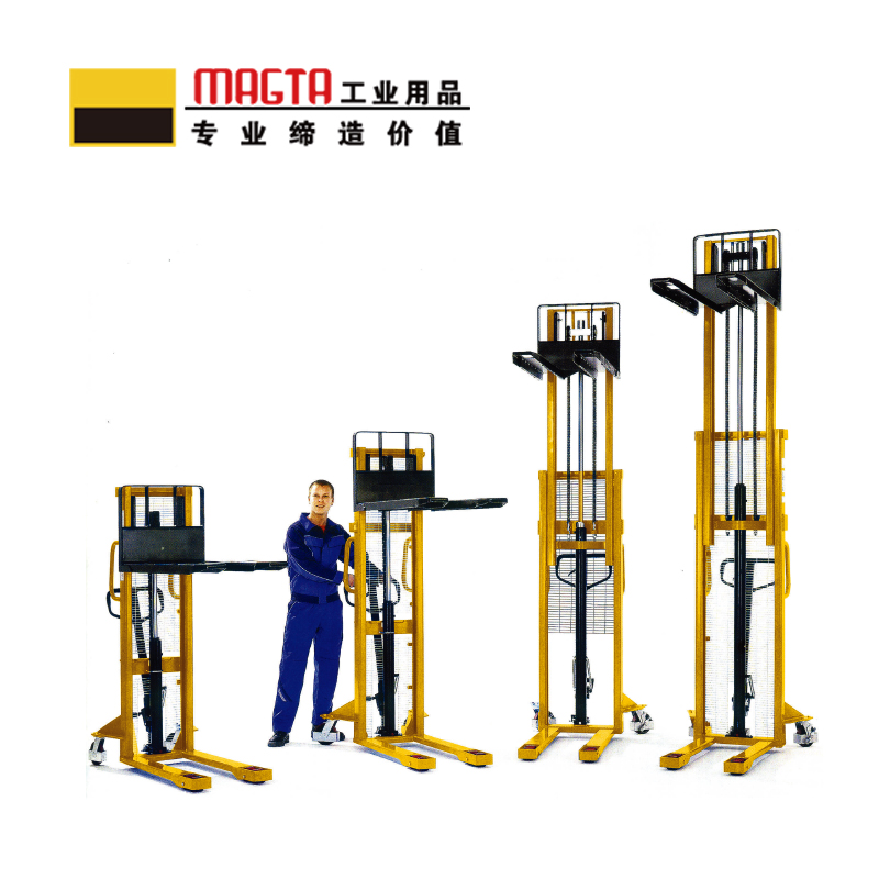玛吉塔工(MRO MAGTA)手动堆高车 手动叉车 手动堆垛车 手动液压堆高车 35048 1500kg 1600mm高清大图