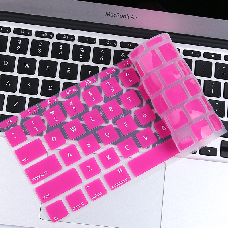 HIGE/苹果笔记本键盘膜 Mac/pro/air键盘膜 Mac12英寸/新款pro13无Touchbar通用 玫红色