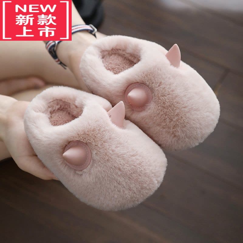 可莉允儿童棉拖鞋2022可爱秋冬季男孩女童家居室内防滑保暖宝宝包跟棉鞋图片