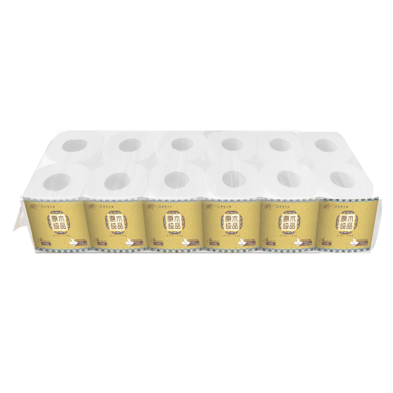 清风 敦煌文创 原木纯品系列4层110g加厚 纸巾 A20CDH 12卷*1提