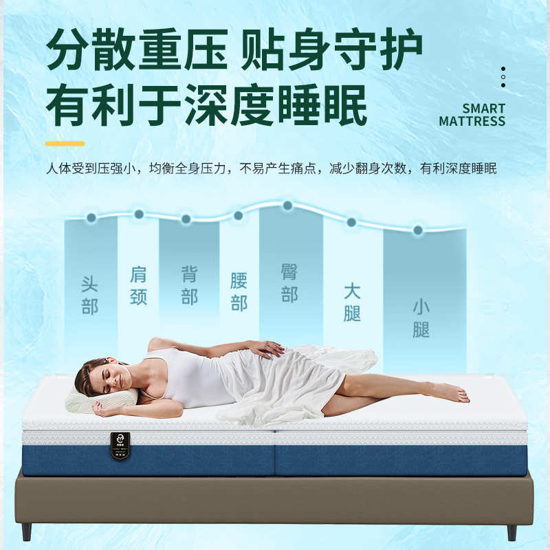 苏宁私享家智能床垫M100-120遥控调节悬浮零重力电动升降全自动家用记忆棉床垫