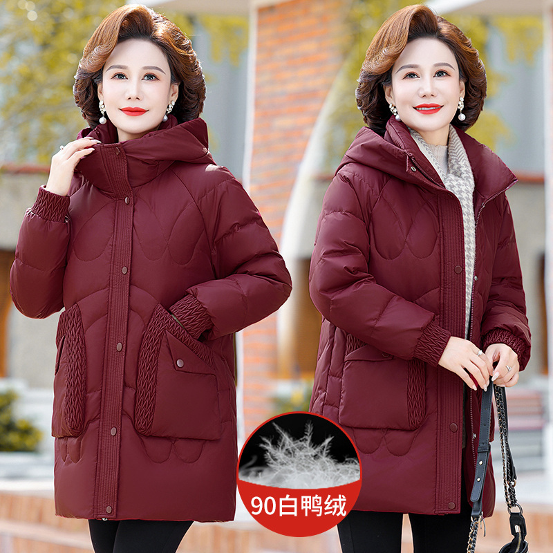 免费试穿 2024冬季雪中鹅羽绒服女新中长款小个子连帽时尚休闲白鸭绒品牌外套羽绒服女冬季中长款时尚连帽洋气修身大码外套 焦糖色 XL