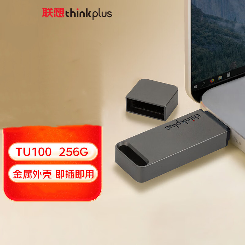 U盘 联想/LENOVO TU100 256GB USB3.1 灰色