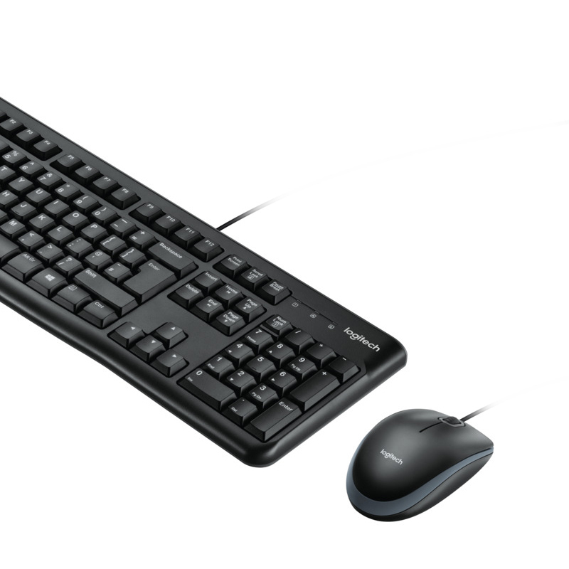罗技(Logitech) MK120有线键盘鼠标套装 黑色 USB接口罗技 一套装