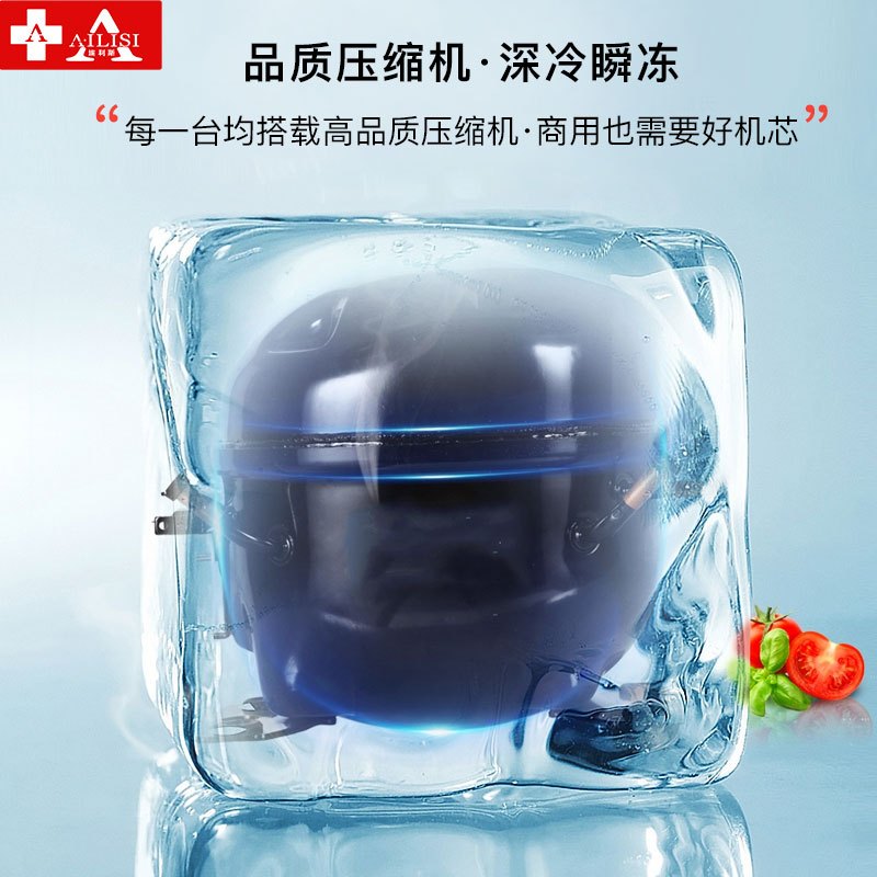 埃利斯(AILISI)BC/BD758升顶开门单温冰柜 冷藏冷冻转换 节能大容里冰箱展示柜 家用商用卧式冷柜