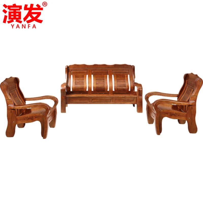 演发 沙发 三 人位+茶几 套高清大图