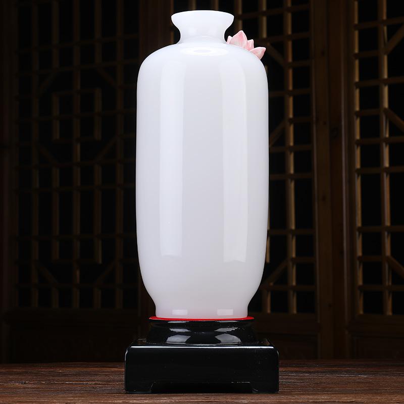 美帮汇金玉满堂花瓶摆件客厅插花玉石现代简约插花干花博古架电视柜装饰高清大图