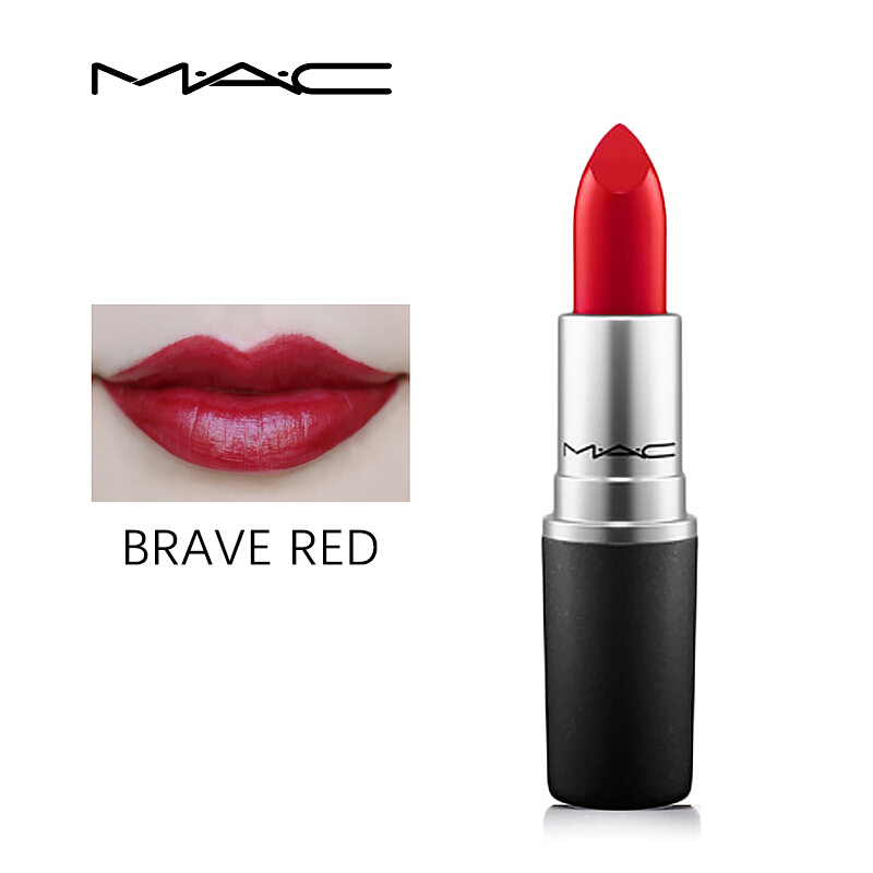 MAC 魅可口红不掉色不沾杯显色女士唇膏 3g #BRAVE RED 玫瑰红色[赠送礼盒]