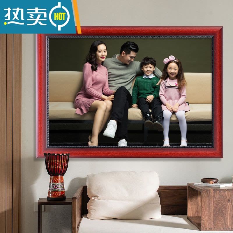 敬平洗照片做成全家福相框照片冲印加24寸打印30挂墙带洗相片制作定制 398金色 24寸[内径40.5*60.5]厘米挂图片