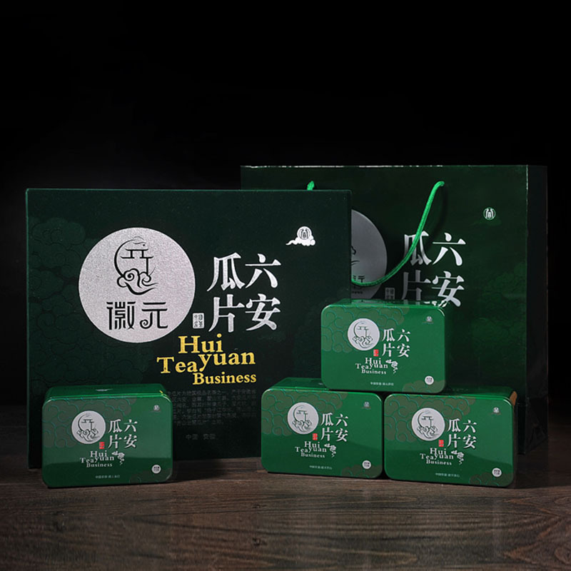 [徽之元]六安瓜片齐山特一级75g*4礼盒装 安徽原产手工绿茶茶叶礼盒装 中国十大茗茶 高山云雾茶 送礼礼盒茶 苏宁自营