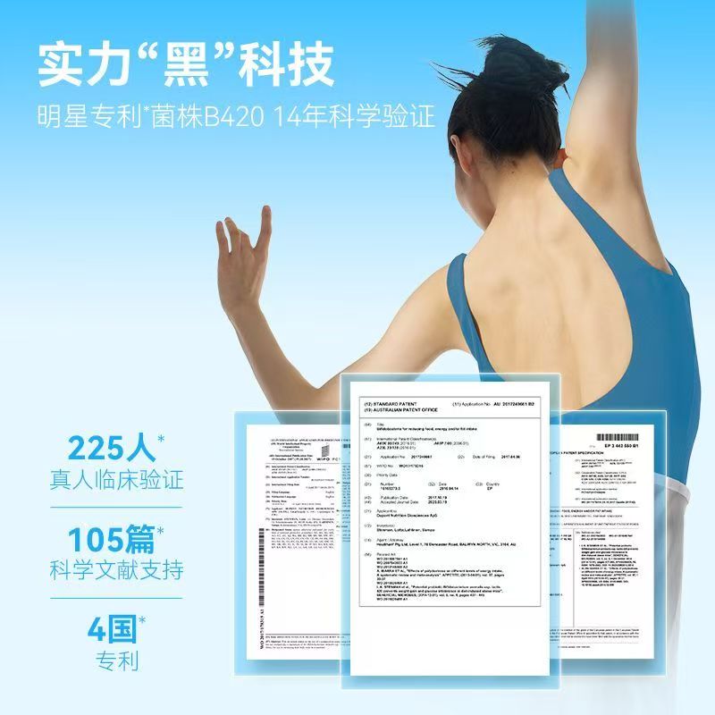 万益蓝WonderLab B420身材管理 益生菌 30瓶 天蓝色高清大图