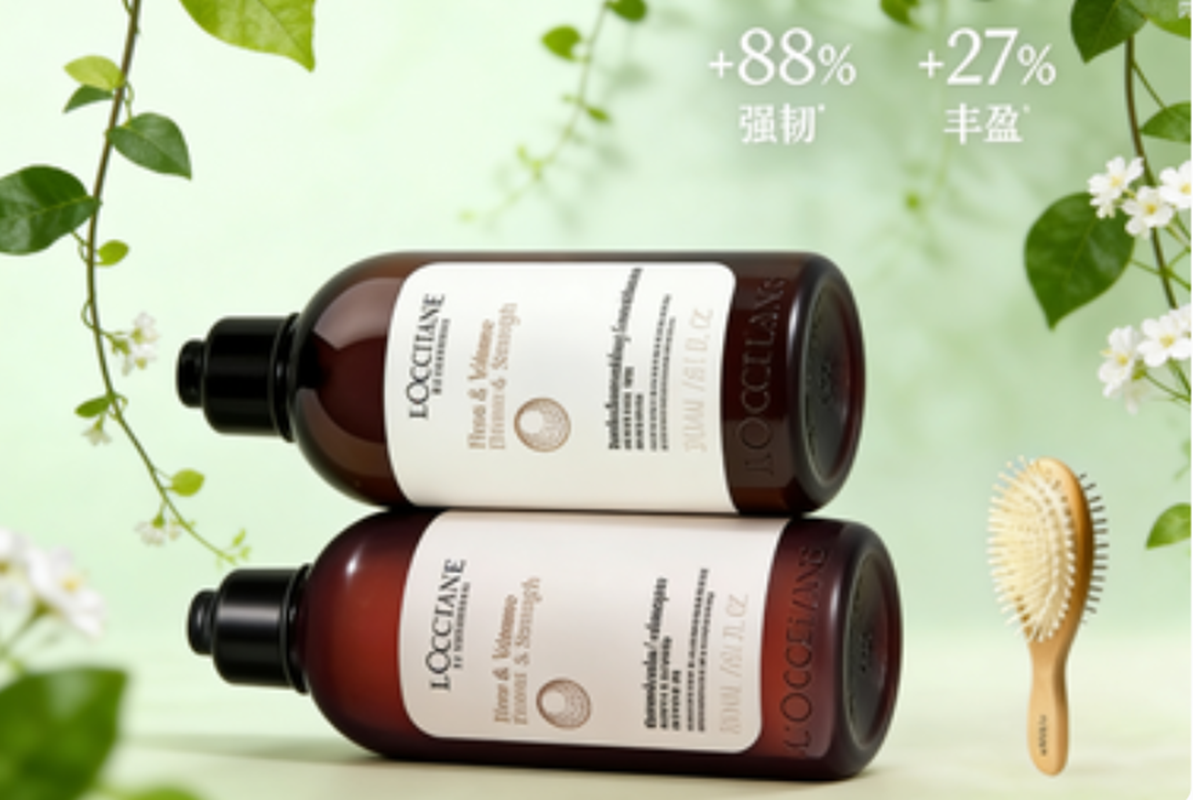 欧舒丹草本强韧洗护(洗发300ML+护发素250ML)礼盒随机高清大图