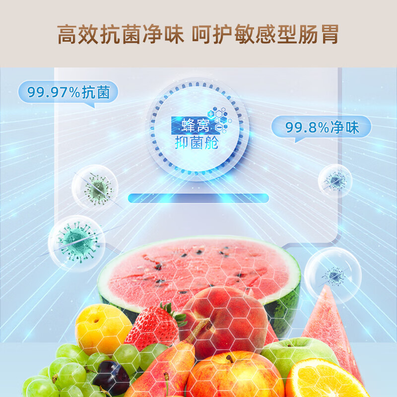 创维(Skyworth)500升冰箱风冷无霜对开门一级能效双变频大容量净味节能家用电冰箱WK50APS(N)_晨曦灰
