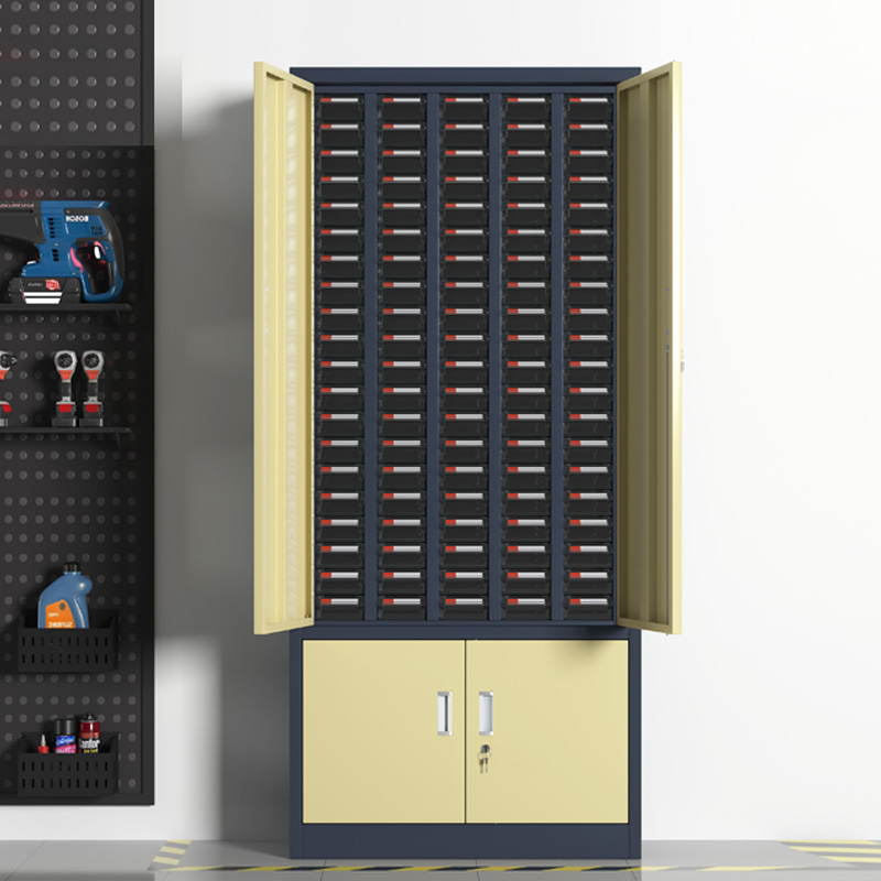 臻远 ZYLJG-W97 零件柜抽屉式工具柜电子元件柜螺丝柜物料柜 100抽透明带门加工具柜小号高清大图