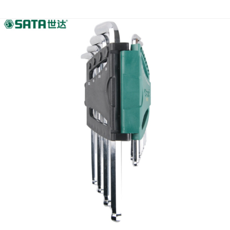 世达(SATA)12件英制加长球头内六角扳手套装 09106