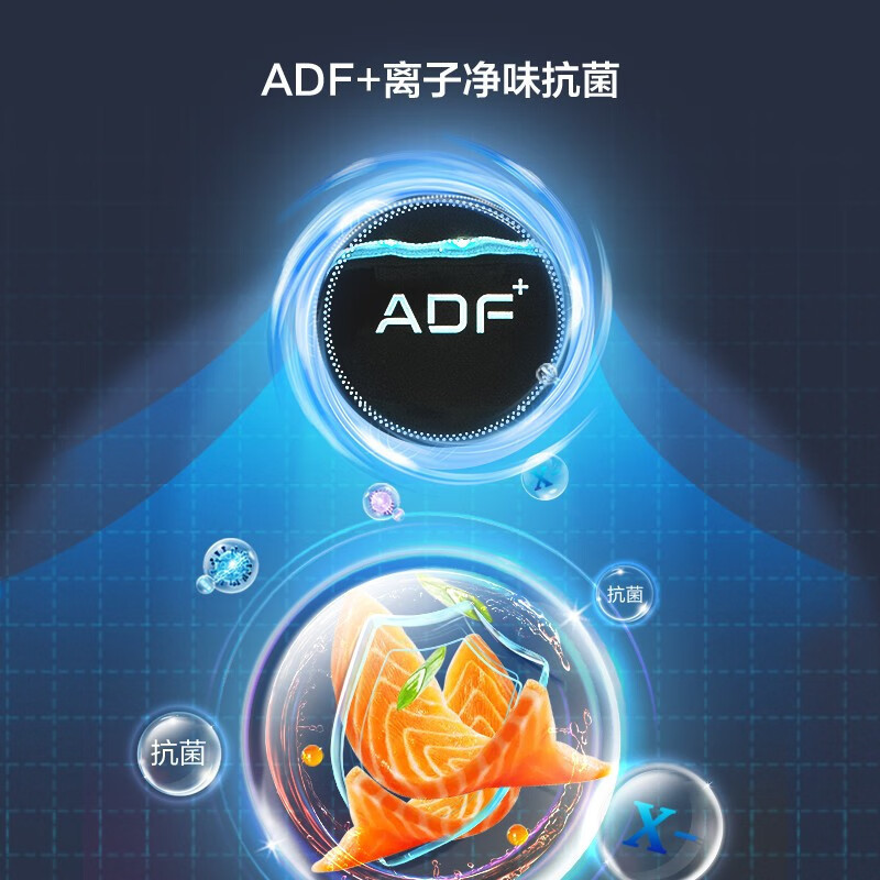 美菱冰箱 BCD-531WPCX天际灰 531升 对开门双开门冰箱 双变频风冷无霜大容量家用电冰箱高清大图