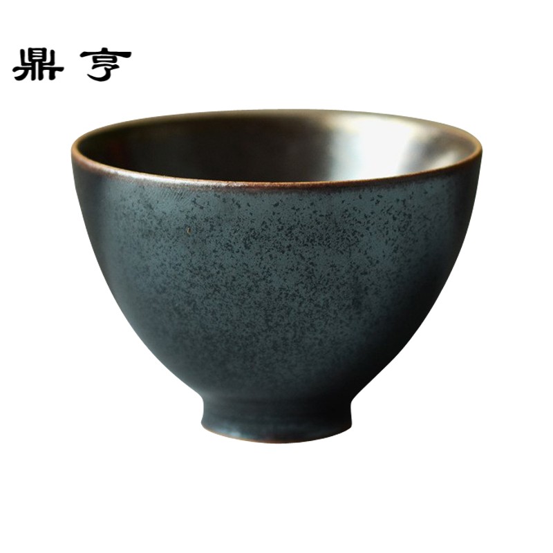鼎亨景德镇陶瓷茶杯金属釉铁黑釉杯功夫茶具品茗杯产地货源素雅