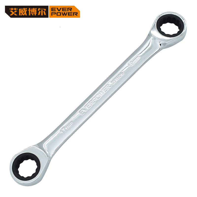 艾威博尔 镜面双头棘轮梅花扳手17*19mm351909(单位:把)
