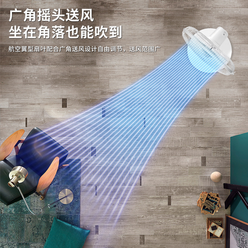 艾美特(Airmate) 落地扇家用办公室轻音宿舍定时机械款立式大风力摇头电扇三档风速五叶强风 CS35-X25电风扇高清大图