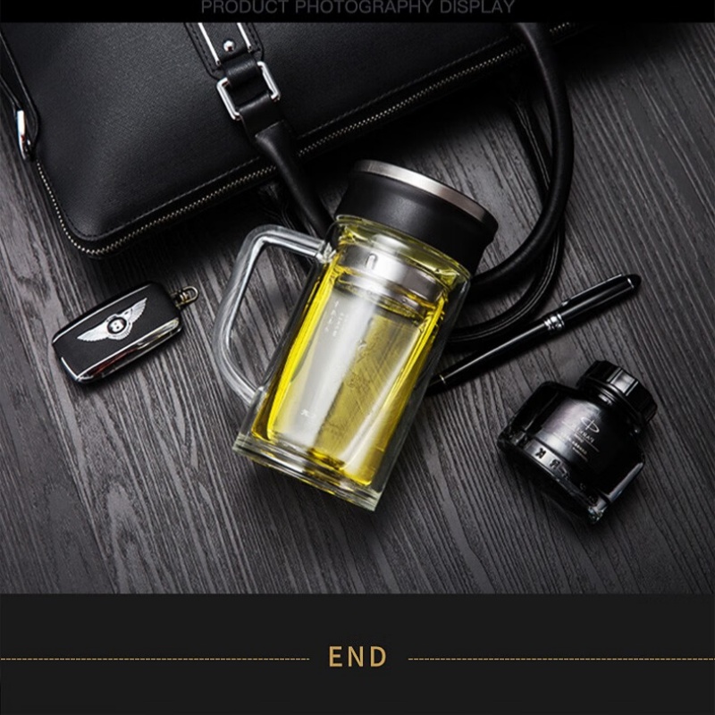 火象壹路连升玻璃办公杯350ml高清大图