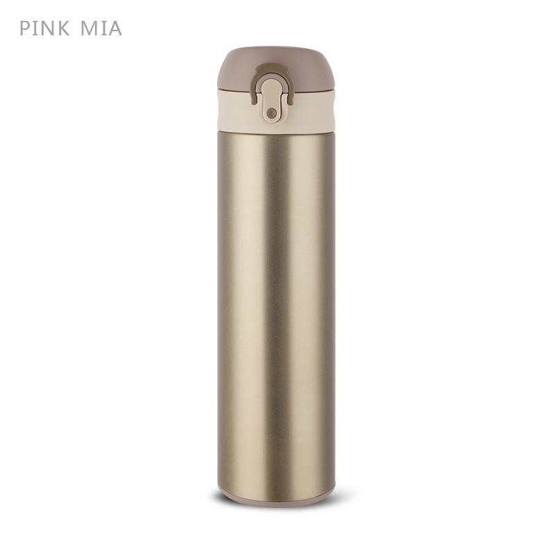 PINK-MIA韩式弹跳保温杯480ML金色