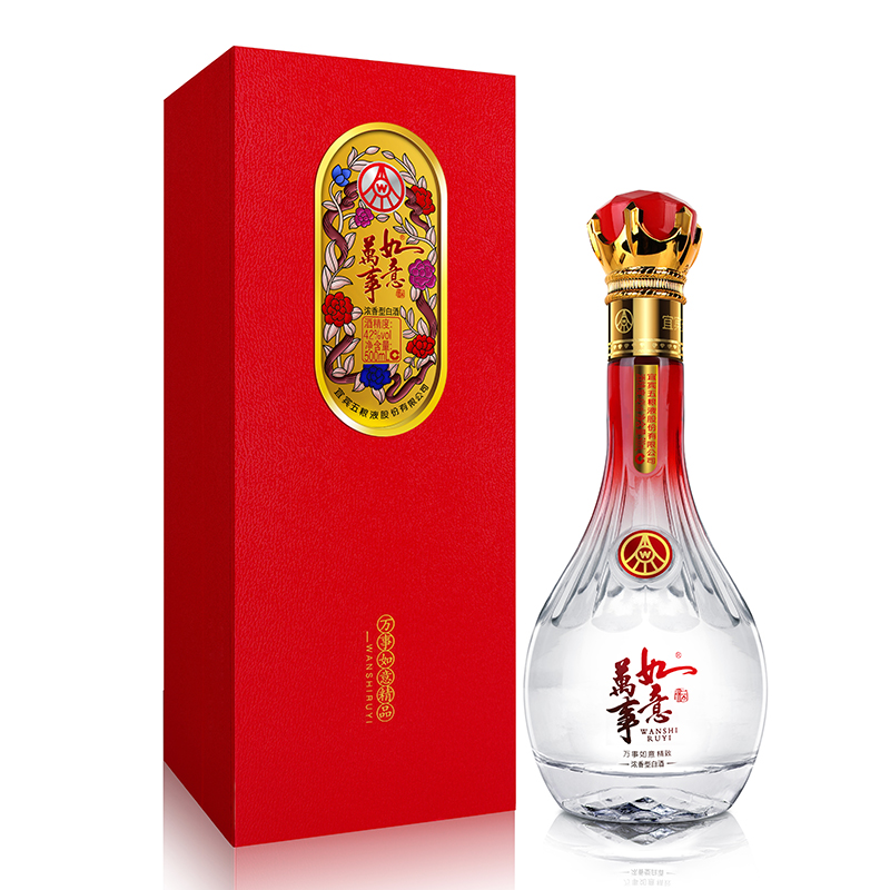 五粮液股份 万事如意酒精品 500ml 单瓶装 42度浓香型 白酒
