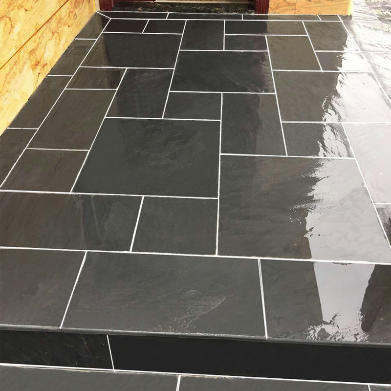 闪电客天然青石板别墅庭院花园地砖户外仿古文化石室外耐磨地面石材