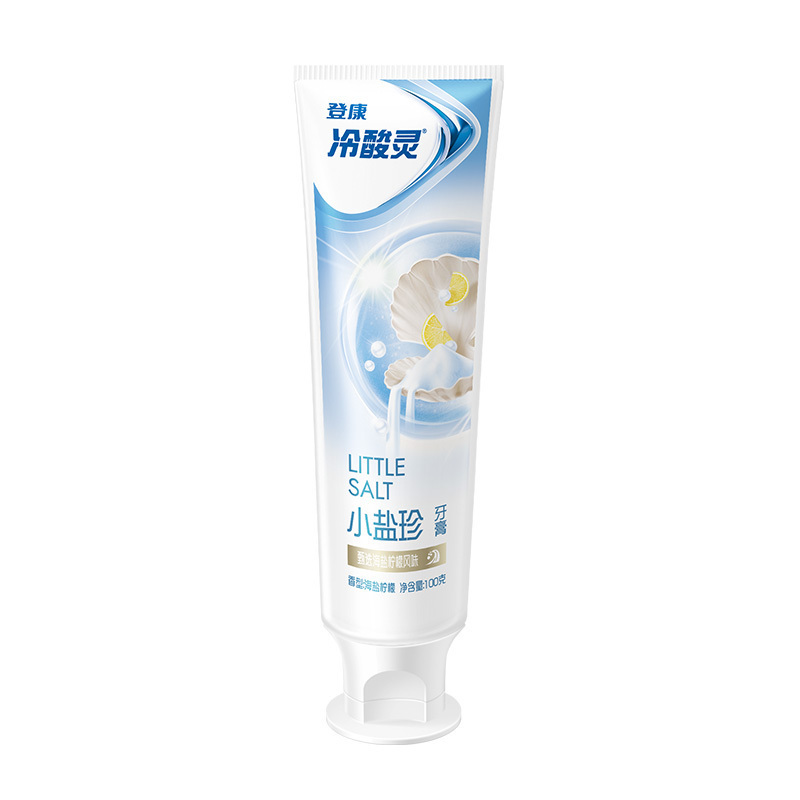 冷酸灵小系列抗敏感牙膏(小盐珍)100g 海盐柠檬味 晶莹淡蓝色膏体 口气清新高清大图