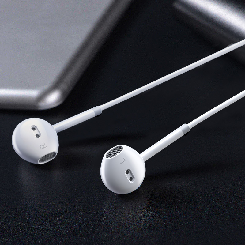 5mm圆孔线控入耳式适用苹果原装正品苹果耳机3.5mm白色(2条装)