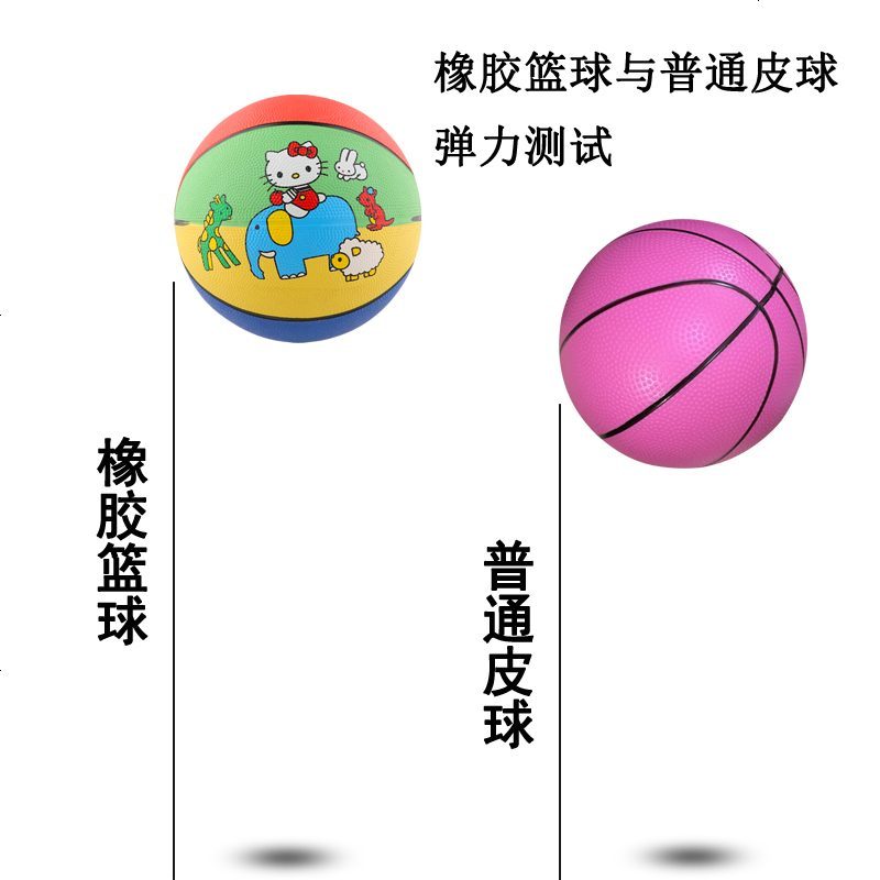 儿童篮球玩具男孩幼儿专用5号3号婴儿无毒弹弹球宝宝小皮球拍拍球 3号小白兔