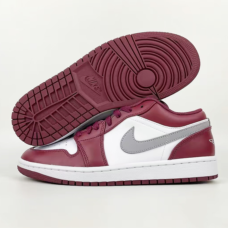 aj热卖nike耐克airjordan1lowaj1白红复古低帮篮球鞋553558615