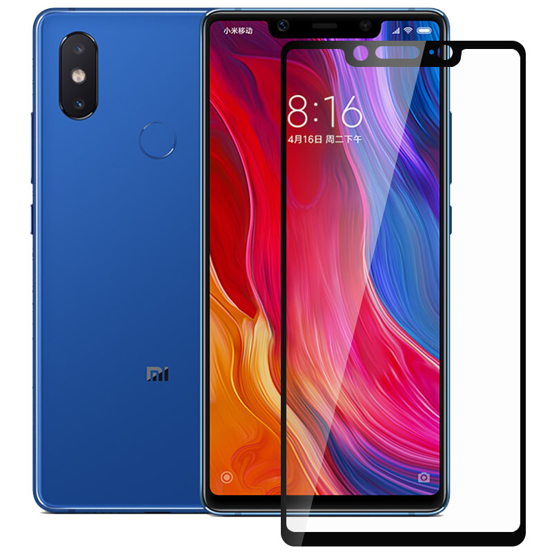 [买2送手机壳]轻万适用小米8se钢化膜xiaomi透明全屏黑色8se玻璃贴膜高清手机保护膜高清大图