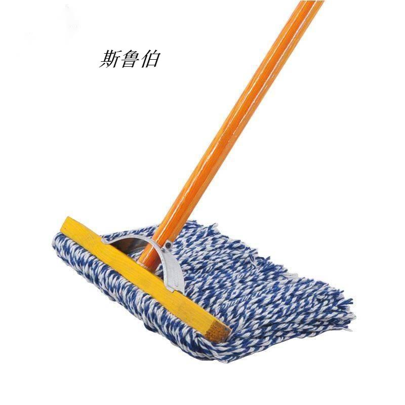 斯鲁伯 木杆老式棉线平板拖把 1把(40cm 1把)