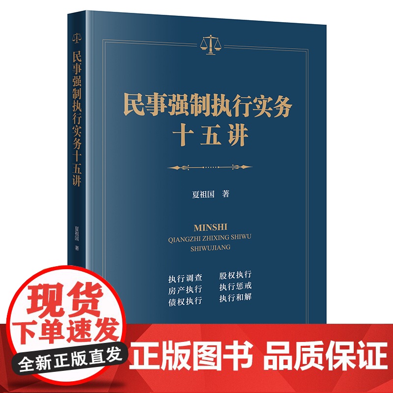 正版 民事强制执行实务十五讲 夏祖国 著 法律出版社 实务工具书 执行调查房产执行到期债权执行股权执行案款发放执行