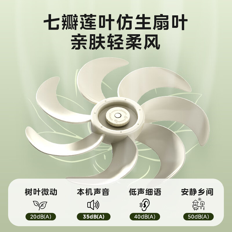 美的(Midea)[超级新星]七叶轻音电风扇/家用遥控落地扇/台式桌面小风扇/大风力节能立式摇头电扇 SAH30BK高清大图