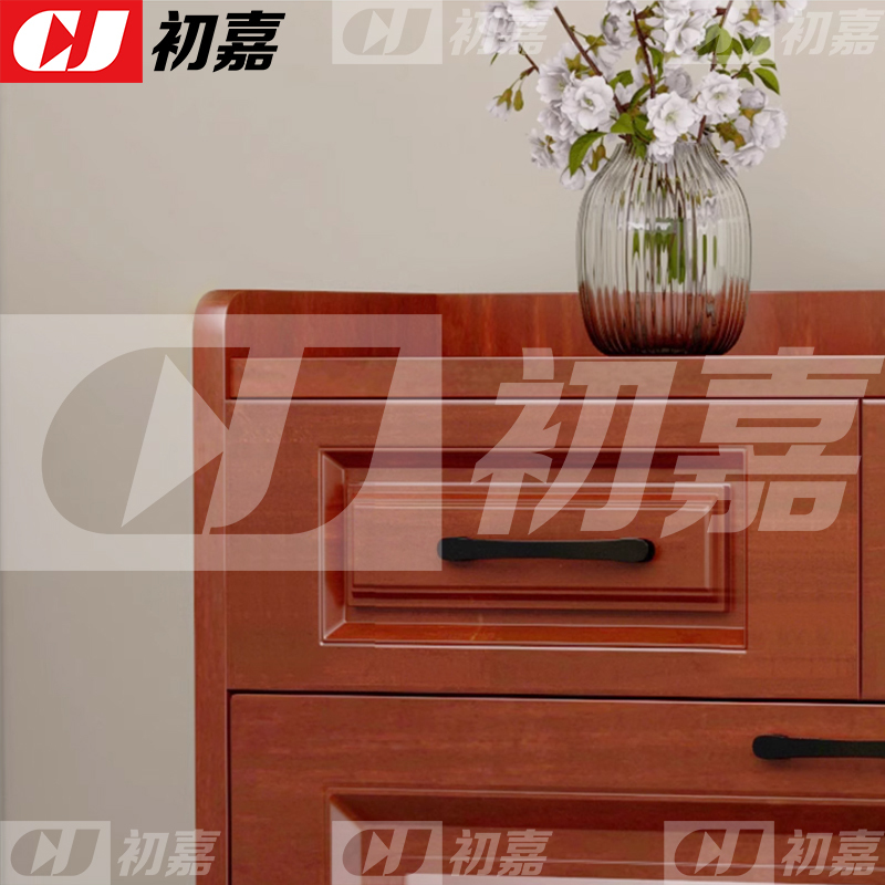 初嘉(CJ)木质翻斗鞋柜入户门口窄边鞋柜单层双抽屉 1000*170*1200