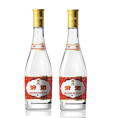 山西汾酒玻汾53度黄盖汾酒475mL*2瓶玻瓶粮食白酒