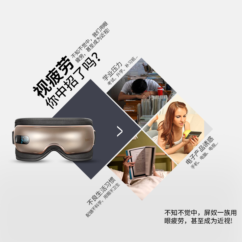 明星同品牌breo/倍轻松眼润舒EC-4眼部按摩器眼保仪护眼仪 改善黑眼圈 缓解眼疲劳静心音乐送礼学生青少年护眼网课伴侣高清大图