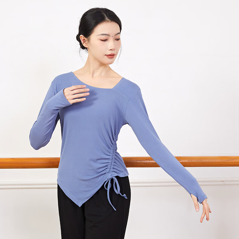 Tduo现代舞蹈服练功服套装 C6 套 灰蓝 M