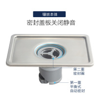 摩恩 大排量淋浴房卫生间厨房四防臭防虫防返水地漏盖片内芯 3951