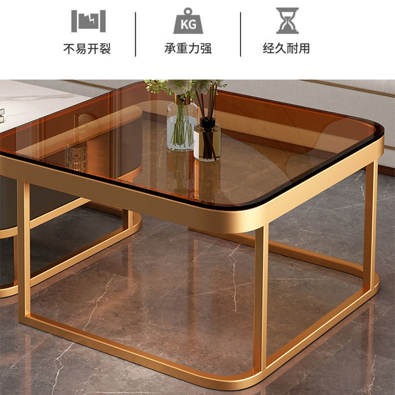 创鑫良品 简约岩板办公桌方形茶几 1.3米/张高清大图