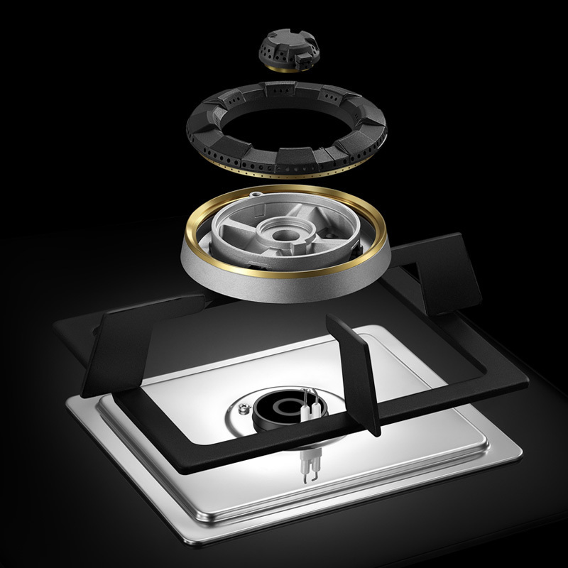 华帝(vatti)JZT-i10042B燃气灶 4.5KW大火力 一级能效 5档精控 钢化玻璃台嵌两用双眼灶具(天然气)高清大图