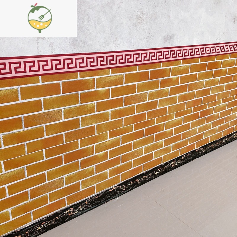 yicheng网红防水自贴墙纸自粘商用餐馆墙壁贴纸