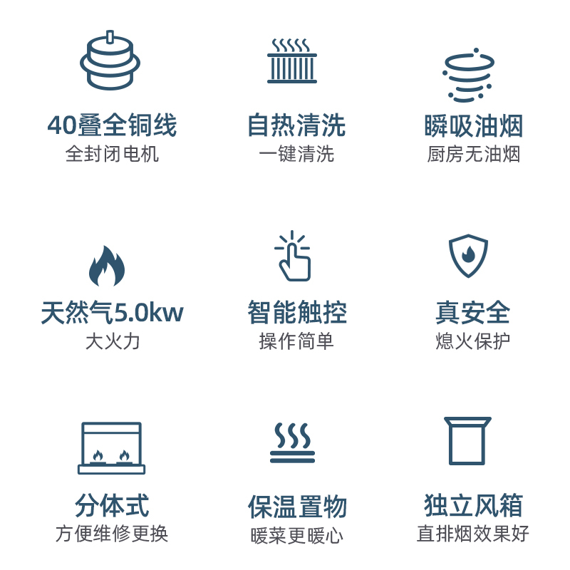 欢呼好太太 集成灶烟灶家用一体厨房灶 下排式侧吸式小户型集成抽油烟机燃气灶套装自动清洗 液化气