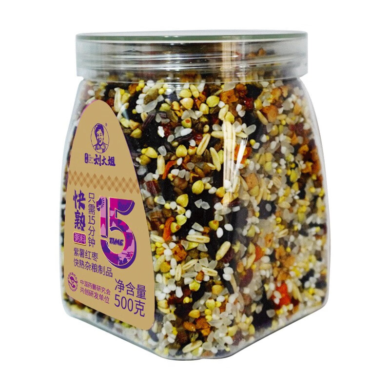 津城刘大姐 紫薯红枣粥料(快熟杂粮制品)500g(2罐装)高清大图